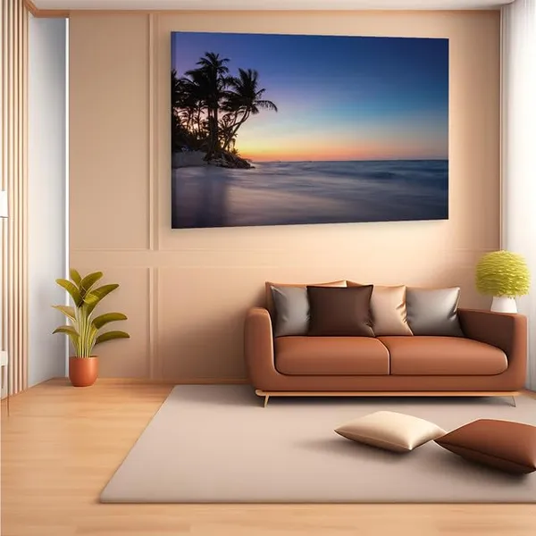 Multicolor_Sunrise_On_A_Island,_Wooden_Framed_Canvas_Paintings_|_For_Home_Decor_|_Bedroom,_Living_Room,Wall_Decoration_|_Wall_Art_Painting,_Ct0617,_Size_16_X_24_In