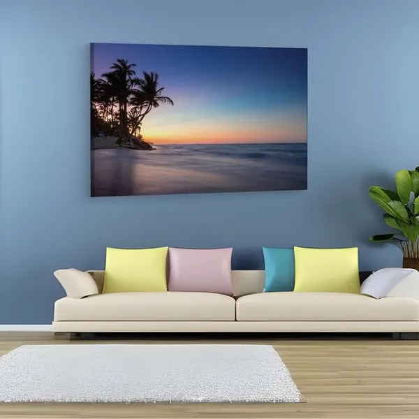 Multicolor_Sunrise_On_A_Island,_Wooden_Framed_Canvas_Paintings_|_For_Home_Decor_|_Bedroom,_Living_Room,Wall_Decoration_|_Wall_Art_Painting,_Ct0617,_Size_16_X_24_In