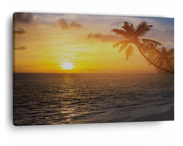 Multicolor_Beautiful_Sunrise_Over_The_Tropical_Beach,_Wooden_Framed_Canvas_Paintings_|_For_Home_Decor_|_Bedroom,_Living_Room,Wall_Decoration_|_Wall_Art_Painting,_Ct0620,_Size_16_X_24_In