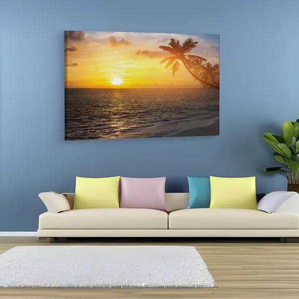 Multicolor_Beautiful_Sunrise_Over_The_Tropical_Beach,_Wooden_Framed_Canvas_Paintings_|_For_Home_Decor_|_Bedroom,_Living_Room,Wall_Decoration_|_Wall_Art_Painting,_Ct0620,_Size_16_X_24_In