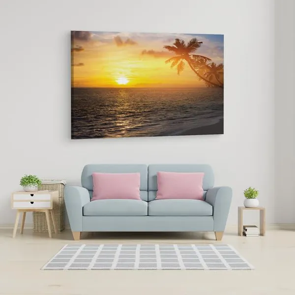 Multicolor_Beautiful_Sunrise_Over_The_Tropical_Beach,_Wooden_Framed_Canvas_Paintings_|_For_Home_Decor_|_Bedroom,_Living_Room,Wall_Decoration_|_Wall_Art_Painting,_Ct0620,_Size_16_X_24_In