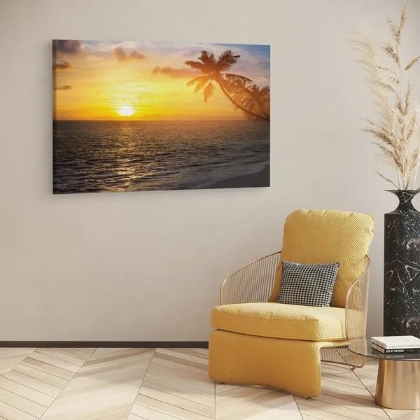 Multicolor_Beautiful_Sunrise_Over_The_Tropical_Beach,_Wooden_Framed_Canvas_Paintings_|_For_Home_Decor_|_Bedroom,_Living_Room,Wall_Decoration_|_Wall_Art_Painting,_Ct0620,_Size_16_X_24_In