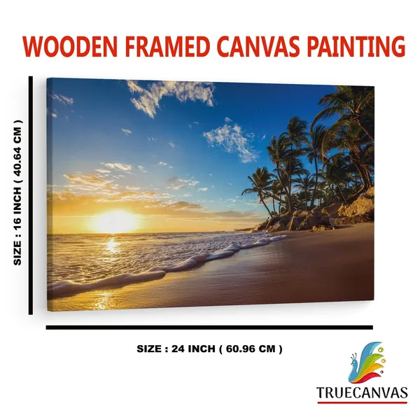 Multicolor_Landscape_Of_Paradise_Tropical_Island_Beach_Sunrise,_Canvas_Wall_Paintings_|_For_Home_Decor_|_Bedroom,_Living_Room,_Kitchen_And_Gallery_Wall_Decoration_|_Ct0621,_Size_16_X_24_In