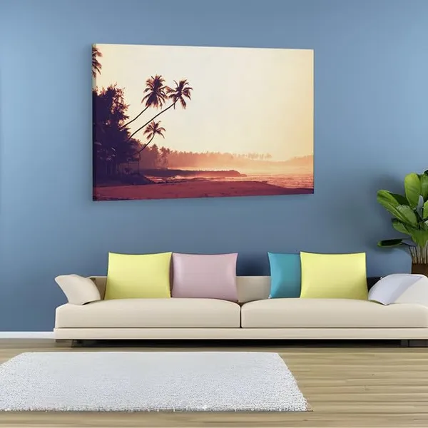 Multicolor_Sunset_In_Tropics_Coconut_Trees,_Wooden_Framed_Canvas_Paintings_|_For_Home_Decor_|_Bedroom,_Living_Room,Wall_Decoration_|_Wall_Art_Painting,_Ct0622,_Size_16_X_24_In