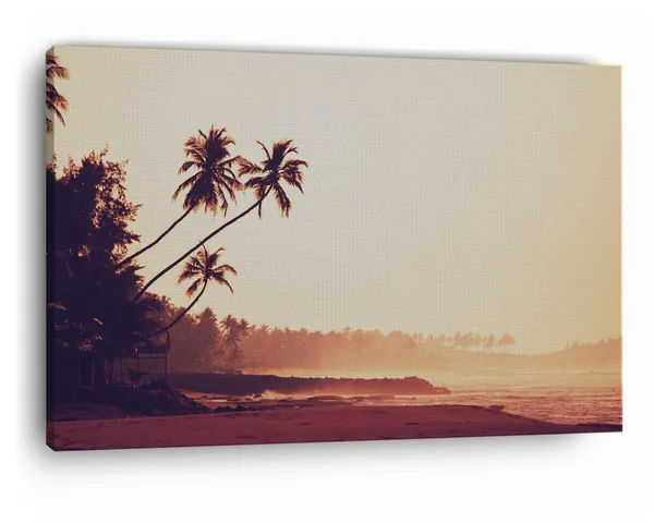 Multicolor_Sunset_In_Tropics_Coconut_Trees,_Wooden_Framed_Canvas_Paintings_|_For_Home_Decor_|_Bedroom,_Living_Room,Wall_Decoration_|_Wall_Art_Painting,_Ct0622,_Size_16_X_24_In