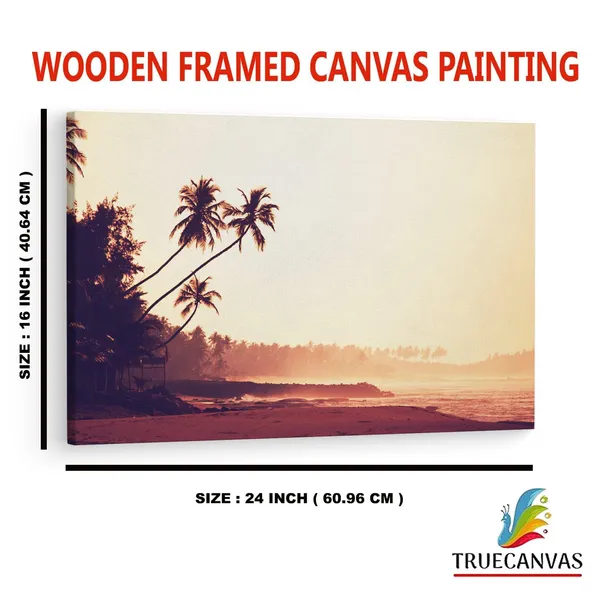 Multicolor_Sunset_In_Tropics_Coconut_Trees,_Wooden_Framed_Canvas_Paintings_|_For_Home_Decor_|_Bedroom,_Living_Room,Wall_Decoration_|_Wall_Art_Painting,_Ct0622,_Size_16_X_24_In