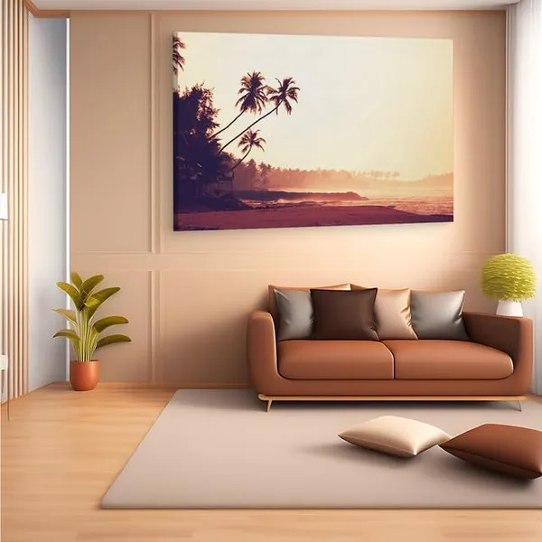 Multicolor_Sunset_In_Tropics_Coconut_Trees,_Wooden_Framed_Canvas_Paintings_|_For_Home_Decor_|_Bedroom,_Living_Room,Wall_Decoration_|_Wall_Art_Painting,_Ct0622,_Size_16_X_24_In