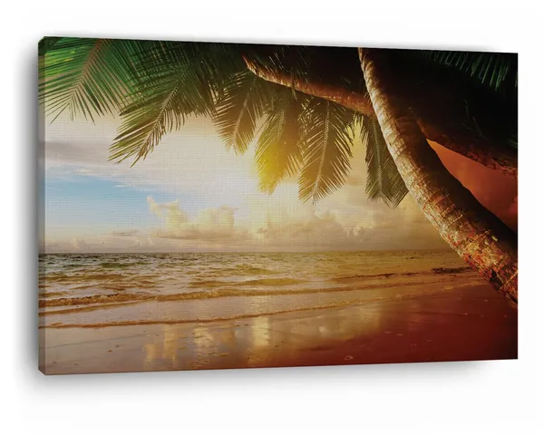 Multicolor_Beach_Tropical_Ocean_Sunset_Palm_Summer_Sea,_Wooden_Framed_Canvas_Paintings_|_For_Home_Decor_|_Bedroom,_Living_Room,Wall_Decoration_|_Wall_Art_Painting,_Ct0624,_Size_16_X_24_In