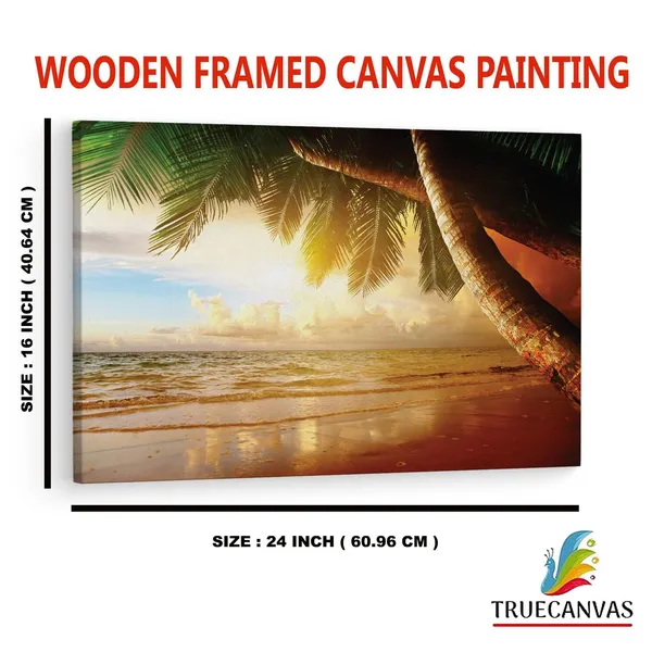 Multicolor_Beach_Tropical_Ocean_Sunset_Palm_Summer_Sea,_Wooden_Framed_Canvas_Paintings_|_For_Home_Decor_|_Bedroom,_Living_Room,Wall_Decoration_|_Wall_Art_Painting,_Ct0624,_Size_16_X_24_In