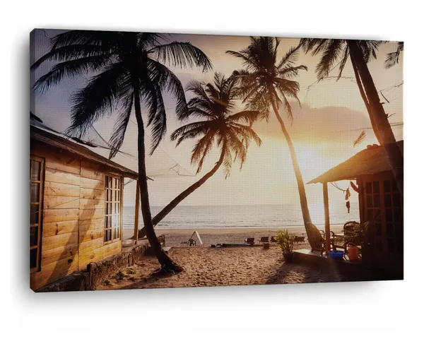 Multicolor_Palolem_Beach,_Wooden_Framed_Canvas_Paintings_|_For_Home_Decor_|_Bedroom,_Living_Room,Wall_Decoration_|_Wall_Art_Painting,_Ct0628,_Size_16_X_24_In