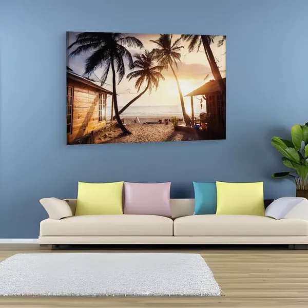 Multicolor_Palolem_Beach,_Wooden_Framed_Canvas_Paintings_|_For_Home_Decor_|_Bedroom,_Living_Room,Wall_Decoration_|_Wall_Art_Painting,_Ct0628,_Size_16_X_24_In
