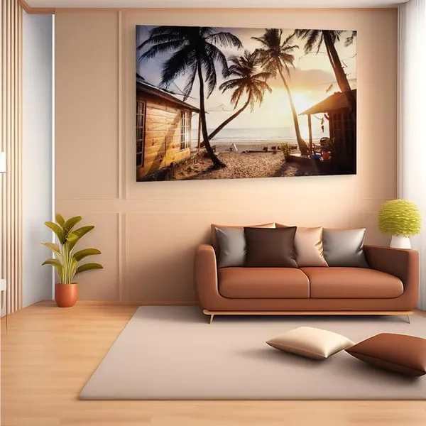 Multicolor_Palolem_Beach,_Wooden_Framed_Canvas_Paintings_|_For_Home_Decor_|_Bedroom,_Living_Room,Wall_Decoration_|_Wall_Art_Painting,_Ct0628,_Size_16_X_24_In