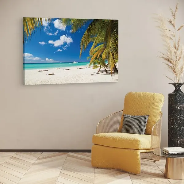 Multicolor_Beach_Sea_Palms,_Wooden_Framed_Canvas_Paintings_|_For_Home_Decor_|_Bedroom,_Living_Room,Wall_Decoration_|_Wall_Art_Painting,_Ct0630,_Size_16_X_24_In
