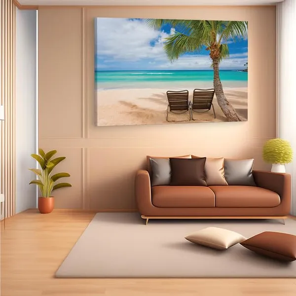 Multicolor_Palmera_Playa,_Wooden_Framed_Canvas_Paintings_|_For_Home_Decor_|_Bedroom,_Living_Room,Wall_Decoration_|_Wall_Art_Painting,_Ct0634,_Size_16_X_24_In