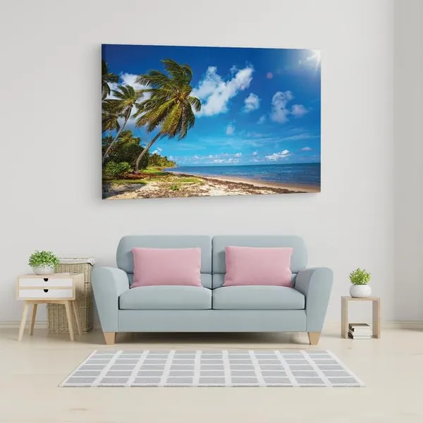 Multicolor_Jamaica_Beach,_Wooden_Framed_Canvas_Paintings_|_For_Home_Decor_|_Bedroom,_Living_Room,Wall_Decoration_|_Wall_Art_Painting,_Ct0635,_Size_16_X_24_In