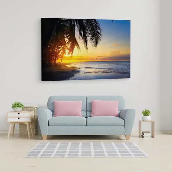 Multicolor_Beautiful_Sunrise_Over_The_Tropical_Beach,_Wooden_Framed_Canvas_Paintings_|_For_Home_Decor_|_Bedroom,_Living_Room,Wall_Decoration_|_Wall_Art_Painting,_Ct0636,_Size_16_X_24_In