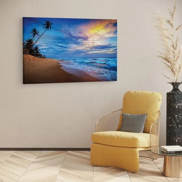 Multicolor_Waikkal_Beach,_Wooden_Framed_Canvas_Paintings_|_For_Home_Decor_|_Bedroom,_Living_Room,Wall_Decoration_|_Wall_Art_Painting,_Ct0640,_Size_16_X_24_In