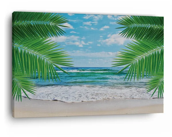 Multicolor_Hawaii_Beach_Tropical_Background,_Wooden_Framed_Canvas_Paintings_|_For_Home_Decor_|_Bedroom,_Living_Room,Wall_Decoration_|_Wall_Art_Painting,_Ct0646,_Size_16_X_24_In