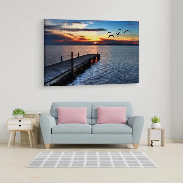 Multicolor_Lake_Norman,_Wooden_Framed_Canvas_Paintings_|_For_Home_Decor_|_Bedroom,_Living_Room,Wall_Decoration_|_Wall_Art_Painting,_Ct0647,_Size_16_X_24_In