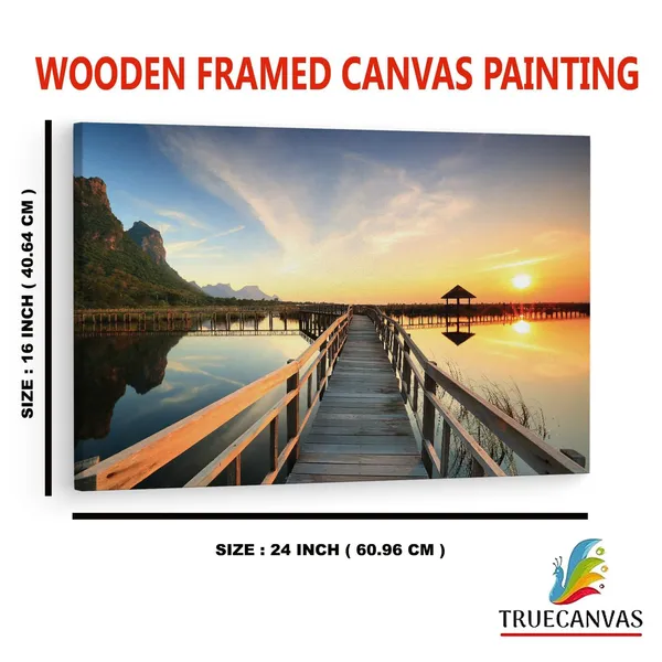 Multicolor_Sunset_Sea_View_Wooden_Bridge_Pavilion,_Wooden_Framed_Canvas_Paitings_|_For_Home_Decor_|_Bedroom,_Living_Room,Wall_Decoration_|_Wall_Art_Painting,_Ct0648,_Size_16_X_24_In