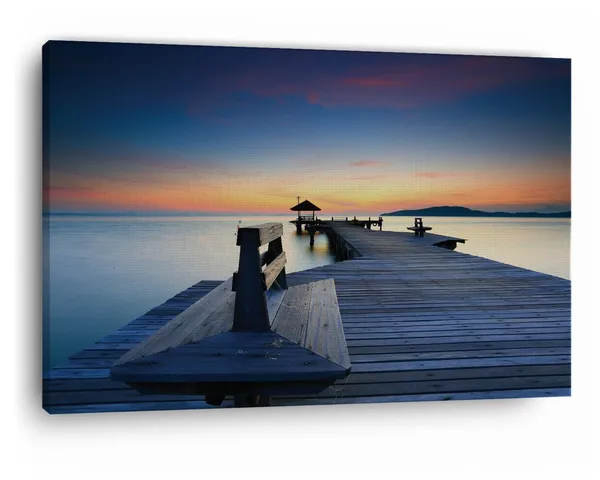 Multicolor_Thailand_Beach_Pier,_Sun,_Sunset,_Wooden_Framed_Canvas_Paintings_|_For_Home_Decor_|_Bedroom,_Living_Room,Wall_Decoration_|_Wall_Art_Painting,_Ct0652,_Size_16_X_24_In