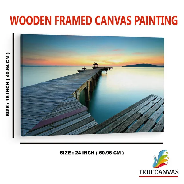 Multicolor_Nature_Horizon_Sea_Sky_Water_Dock_Sunset_Wooden_Framed_Canvas_Paintings_|_For_Home_Decor_|_Bedroom,_Living_Room,Wall_Decoration_|_Wall_Art_Painting,_Ct0654,_Size_16_X_24_In