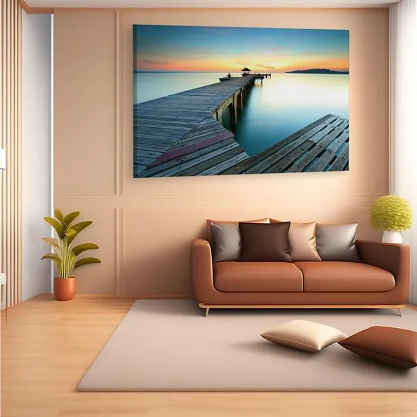 Multicolor_Nature_Horizon_Sea_Sky_Water_Dock_Sunset_Wooden_Framed_Canvas_Paintings_|_For_Home_Decor_|_Bedroom,_Living_Room,Wall_Decoration_|_Wall_Art_Painting,_Ct0654,_Size_16_X_24_In