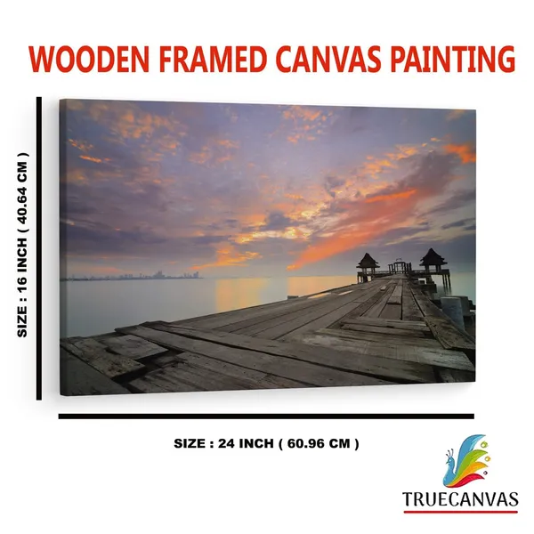 Multicolor_Twilight_Sunset_Wood_Bridge_At_Djittabhawan,_Wooden_Framed_Canvas_Paitings_|_For_Home_Decor_|_Bedroom,_Living_Room,Wall_Decoration_|_Wall_Art_Painting,_Ct0660,_Size_16_X_24_In