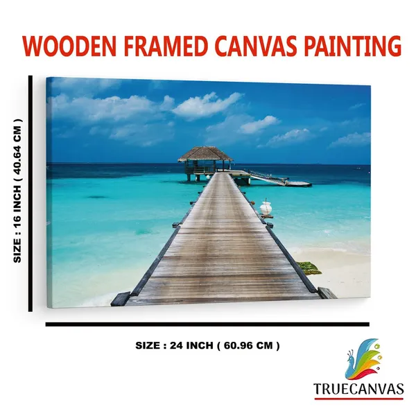 Multicolor_Tropical_Pier,_Wooden_Framed_Canvas_Paintings_|_For_Home_Decor_|_Bedroom,_Living_Room,Wall_Decoration_|_Wall_Art_Painting,_Ct0662,_Size_16_X_24_In