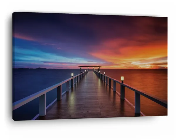 Multicolor_Path_Bridge_Sun_Sunset,_Wooden_Framed_Canvas_Paintings_|_For_Home_Decor_|_Bedroom,_Living_Room,Wall_Decoration_|_Wall_Art_Painting,_Ct0664,_Size_16_X_24_In