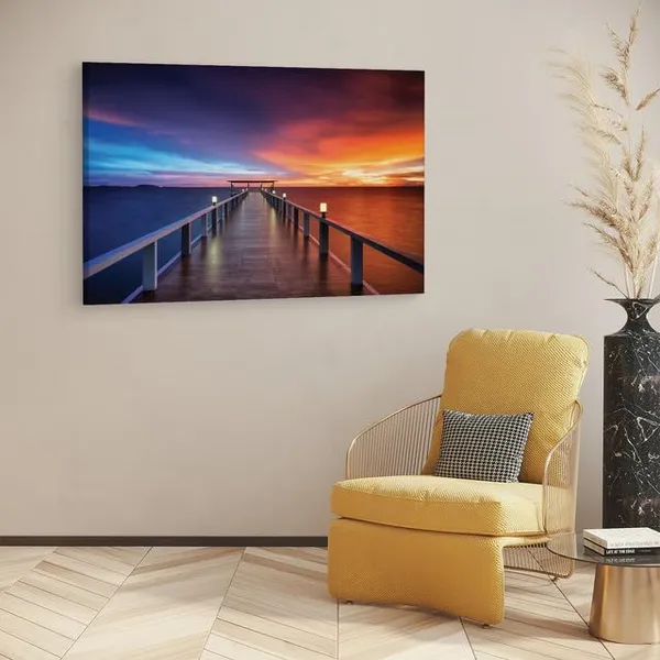 Multicolor_Path_Bridge_Sun_Sunset,_Wooden_Framed_Canvas_Paintings_|_For_Home_Decor_|_Bedroom,_Living_Room,Wall_Decoration_|_Wall_Art_Painting,_Ct0664,_Size_16_X_24_In