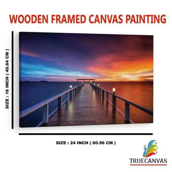Multicolor_Path_Bridge_Sun_Sunset,_Wooden_Framed_Canvas_Paintings_|_For_Home_Decor_|_Bedroom,_Living_Room,Wall_Decoration_|_Wall_Art_Painting,_Ct0664,_Size_16_X_24_In