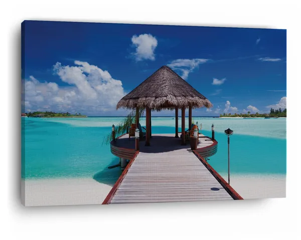 Multicolor_Jetty_With_Amazing_Ocean_Wall_Mural,_Wooden_Framed_Canvas_Paintings_|_For_Home_Decor_|_Bedroom,_Living_Room,Wall_Decoration_|_Wall_Art_Painting,_Ct0665,_Size_16_X_24_In