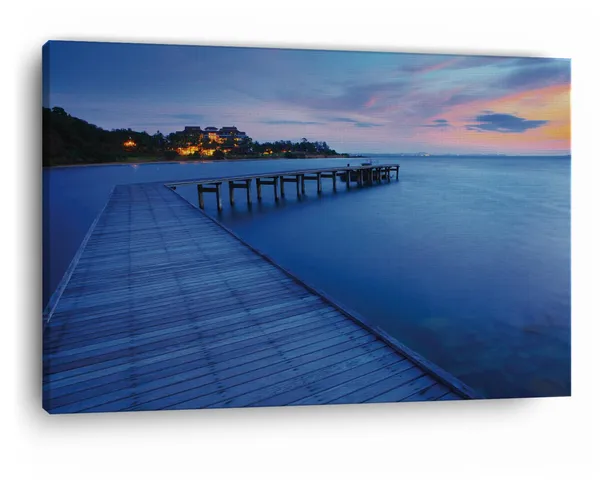 Multicolor_Wood_Bridge_Pier_Into_Blue_Sea,_Wooden_Framed_Canvas_Paintings_|_For_Home_Decor_|_Bedroom,_Living_Room,Wall_Decoration_|_Wall_Art_Painting,_Ct0666,_Size_16_X_24_In