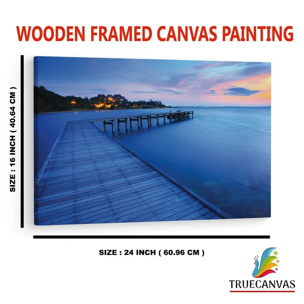 Multicolor_Wood_Bridge_Pier_Into_Blue_Sea,_Wooden_Framed_Canvas_Paintings_|_For_Home_Decor_|_Bedroom,_Living_Room,Wall_Decoration_|_Wall_Art_Painting,_Ct0666,_Size_16_X_24_In