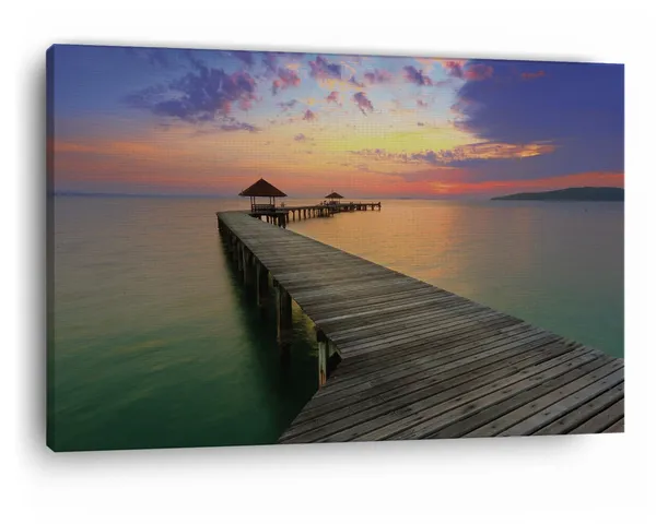 Multicolor_Ocean_Pier_Mura,_Wooden_Framed_Canvas_Paintings_|_For_Home_Decor_|_Bedroom,_Living_Room,Wall_Decoration_|_Wall_Art_Painting,_Ct0668,_Size_16_X_24_In