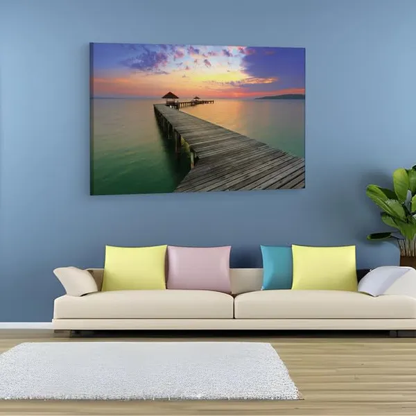 Multicolor_Ocean_Pier_Mura,_Wooden_Framed_Canvas_Paintings_|_For_Home_Decor_|_Bedroom,_Living_Room,Wall_Decoration_|_Wall_Art_Painting,_Ct0668,_Size_16_X_24_In