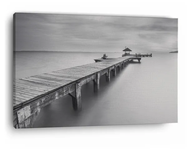 Multicolor_Wooden_Sea_Bridge_Seascape,_Wooden_Framed_Canvas_Paintings_|_For_Home_Decor_|_Bedroom,_Living_Room,Wall_Decoration_|_Wall_Art_Painting,_Ct0670,_Size_16_X_24_In