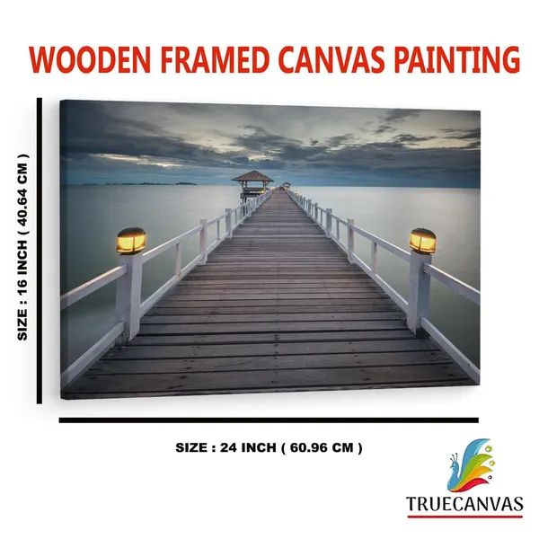 Multicolor_Port_Bay_Wooden_Bridge_Sunset,_Wooden_Framed_Canvas_Paintings_|_For_Home_Decor_|_Bedroom,_Living_Room,Wall_Decoration_|_Wall_Art_Painting,_Ct0674,_Size_16_X_24_In