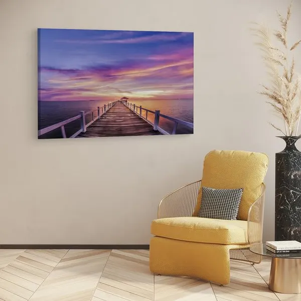 Multicolor_Wooden_Bridge_Under_Purple_Sky_Wrapped,_Wooden_Framed_Canvas_Paintings_|_For_Home_Decor_|_Bedroom,_Living_Room,Wall_Decoration_|_Wall_Art_Painting,_Ct0676,_Size_16_X_24_In