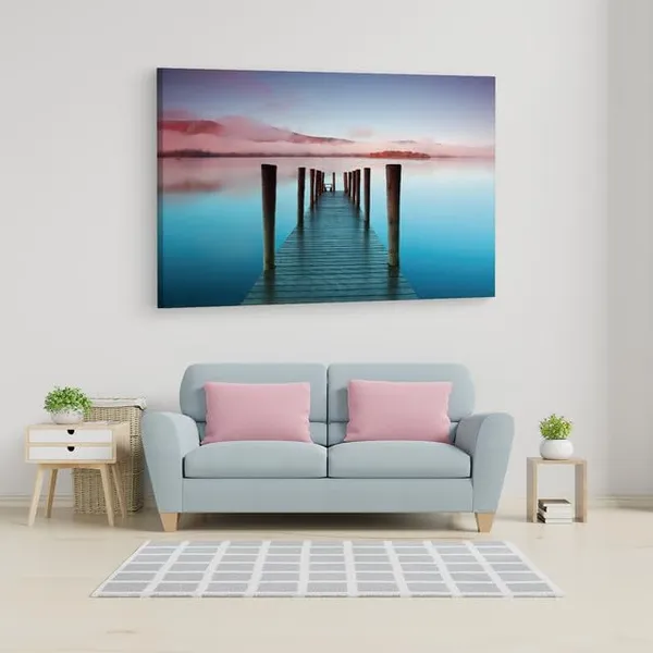 Multicolor_Mist_Pier,_Wooden_Framed_Canvas_Paintings_|_For_Home_Decor_|_Bedroom,_Living_Room,Wall_Decoration_|_Wall_Art_Painting,_Ct0678,_Size_16_X_24_In