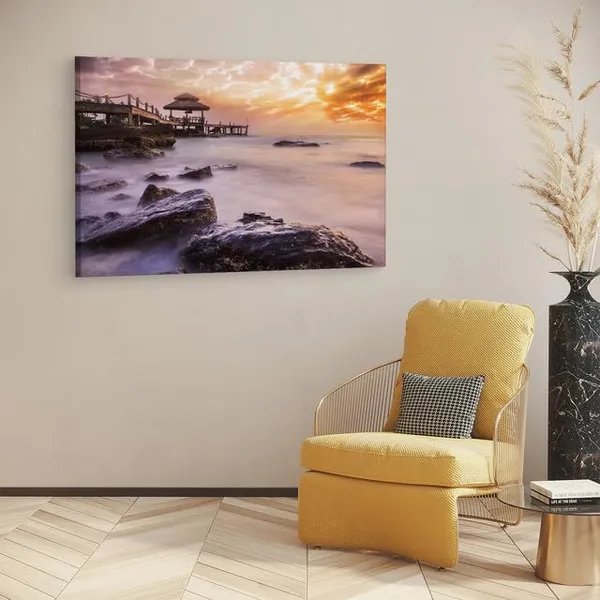 Multicolor_Obraz_Mlha_Nad_Mo?Em,_Wooden_Framed_Canvas_Paintings_|_For_Home_Decor_|_Bedroom,_Living_Room,Wall_Decoration_|_Wall_Art_Painting,_Ct0680,_Size_16_X_24_In