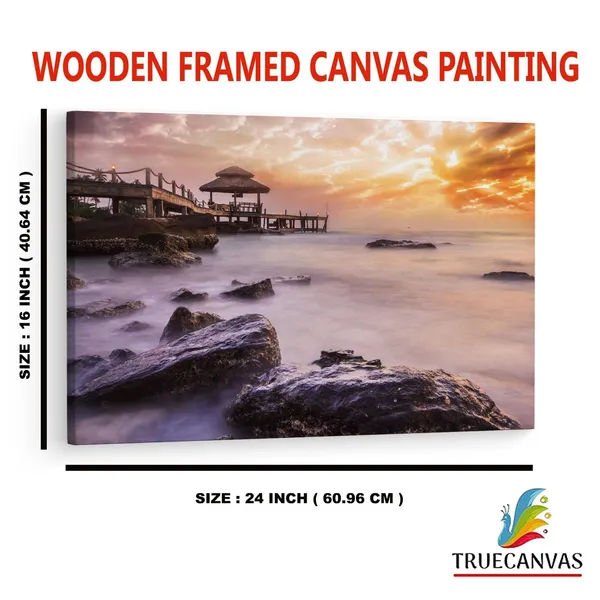 Multicolor_Obraz_Mlha_Nad_Mo?Em,_Wooden_Framed_Canvas_Paintings_|_For_Home_Decor_|_Bedroom,_Living_Room,Wall_Decoration_|_Wall_Art_Painting,_Ct0680,_Size_16_X_24_In