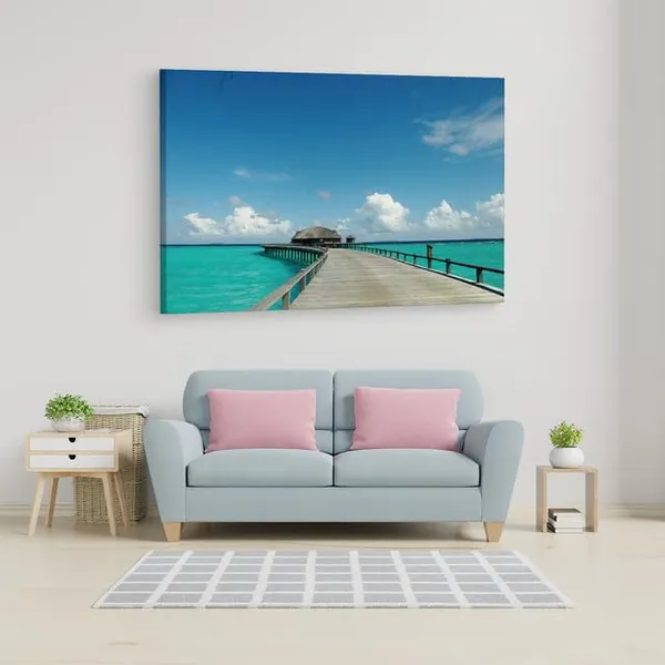 Multicolor_Maldives,_Wooden_Framed_Canvas_Paintings_|_For_Home_Decor_|_Bedroom,_Living_Room,Wall_Decoration_|_Wall_Art_Painting,_Ct0681,_Size_16_X_24_In