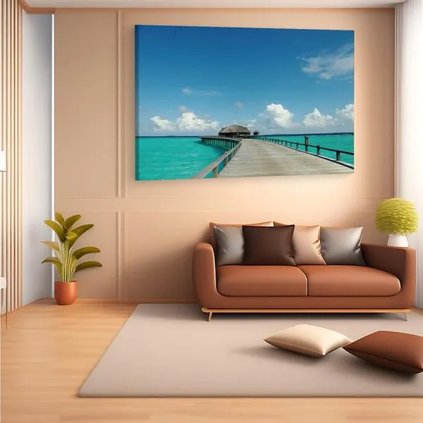 Multicolor_Maldives,_Wooden_Framed_Canvas_Paintings_|_For_Home_Decor_|_Bedroom,_Living_Room,Wall_Decoration_|_Wall_Art_Painting,_Ct0681,_Size_16_X_24_In