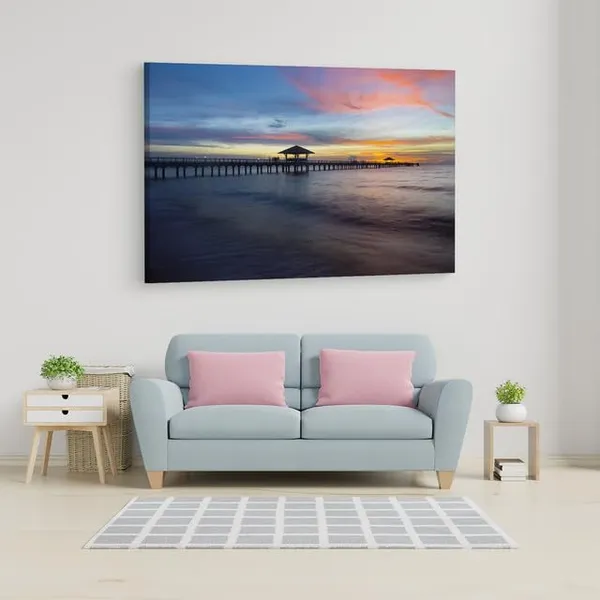Multicolor_Old_Wood_Bridge,_Wooden_Framed_Canvas_Paintings_|_For_Home_Decor_|_Bedroom,_Living_Room,Wall_Decoration_|_Wall_Art_Painting,_Ct0682,_Size_16_X_24_In