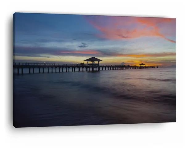 Multicolor_Old_Wood_Bridge,_Wooden_Framed_Canvas_Paintings_|_For_Home_Decor_|_Bedroom,_Living_Room,Wall_Decoration_|_Wall_Art_Painting,_Ct0682,_Size_16_X_24_In