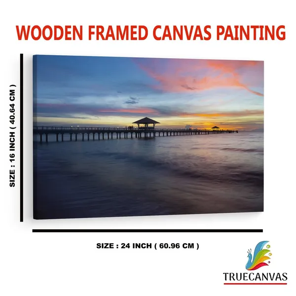 Multicolor_Old_Wood_Bridge,_Wooden_Framed_Canvas_Paintings_|_For_Home_Decor_|_Bedroom,_Living_Room,Wall_Decoration_|_Wall_Art_Painting,_Ct0682,_Size_16_X_24_In
