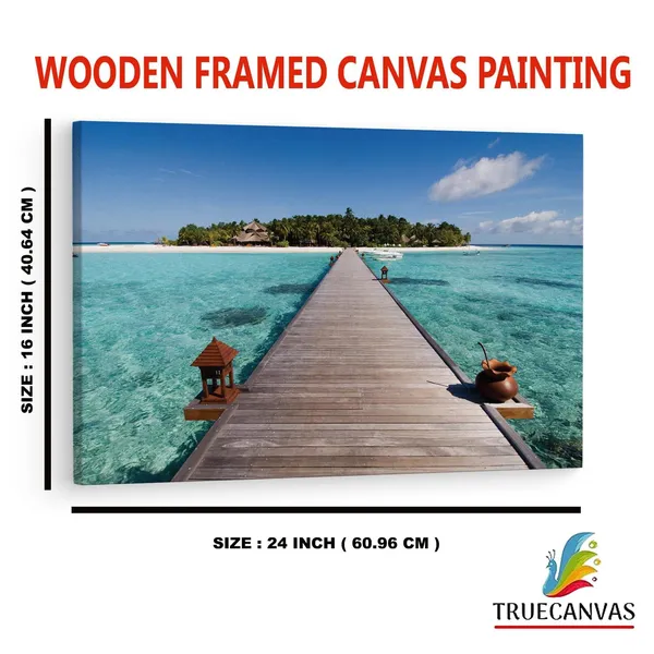 Multicolor_Plyazh_Ostrov,_Wooden_Framed_Canvas_Paintings_|_For_Home_Decor_|_Bedroom,_Living_Room,Wall_Decoration_|_Wall_Art_Painting,_Ct0688,_Size_16_X_24_In