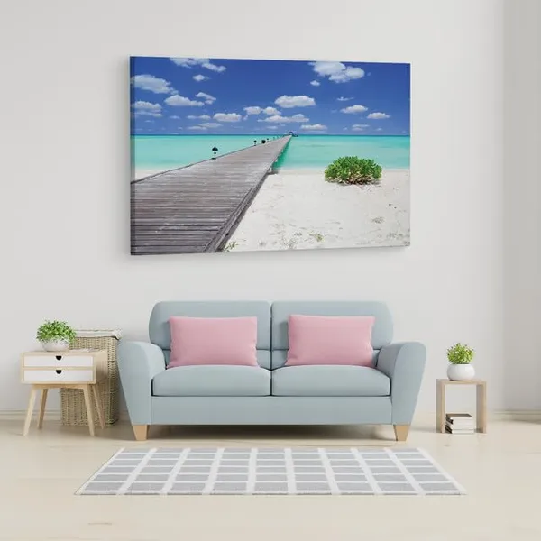 Multicolor_Maldives,_Wooden_Framed_Canvas_Paintings_|_For_Home_Decor_|_Bedroom,_Living_Room,Wall_Decoration_|_Wall_Art_Painting,_Ct0689,_Size_16_X_24_In